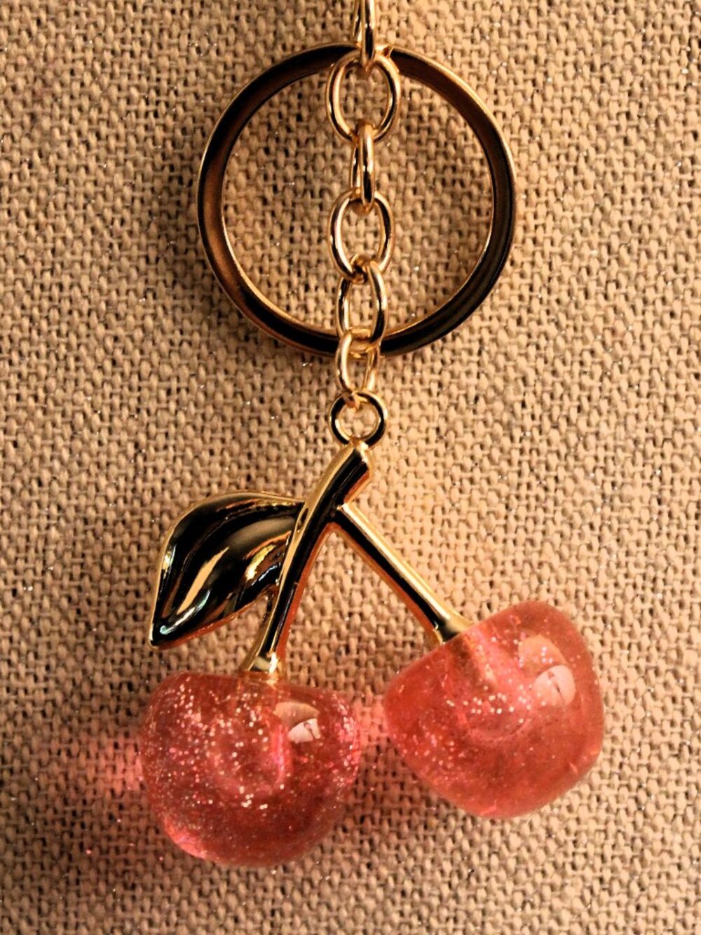 Cherry Key chain with lobster claw
